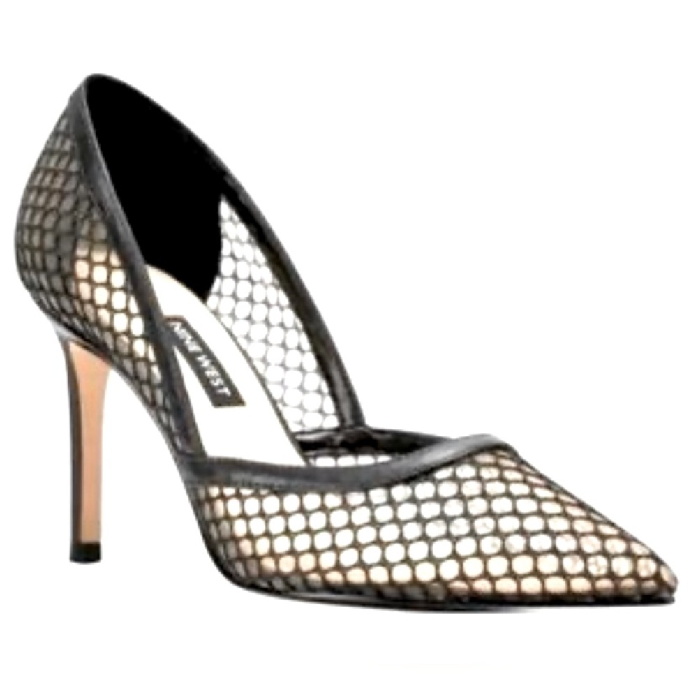 Nine West Black Mesh Women's Heels size 11